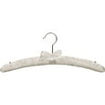 thumbnail image 1 of The Great American Hanger Company Ivory Satin Top Hanger, Box of 24 Padded Wood Hangers with Chrome Swivel Hook & Studs for Shoulder Straps, 1 of 4