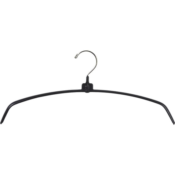 The Great American Hanger Company Metal Top Hanger with Non-Slip Black Rubber Coating & Swivel Hook box of 100