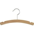 thumbnail image 1 of The Great American Hanger Company Rounded Wooden Kids Hanger with Natural Finish, 12 Inch Wood Top Hangers with Chrome Swivel Hook for Childrens, 1 of 4