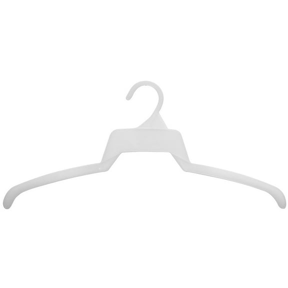 The Great American Hanger Company Super Thin White Plastic Top Hanger, Box of 500 Flat Space Saving Shirt Hangers