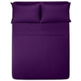 thumbnail image 1 of The Great American Store- 100% 1800 Microfiber 30 Inch Deep 5 PC Split Sheet Set (Stripe Purple, King)- Extremely Smooth Stronger Durable Quality - Luxury Bedding, Easy to Care, 1 of 2