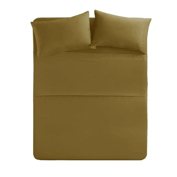 The Great American Store- 16 Inch Deep Pocket RV Camper Sheet Set 32 X 79 Solid Taupe - 1800 Series Brushed Microfiber - For RV- Trucks, Campers, Airstream, Bus, Boat and Motorhomes