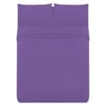 thumbnail image 1 of The Great American Store 1800 Series - 4 PC Brushed Microfiber Waterbed Sheet Set - 15" Deep Pocket Attached (Solid, Purple , Super Single ), 1 of 3