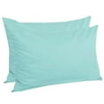 thumbnail image 1 of The Great American Store- 1800 Series Double Brushed Microfiber (Pack of 2) Solid Light Blue Envelope Closure Pillowcases - King (20" X 40", 1 of 4