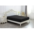 thumbnail image 1 of The Great American Store 1PC Solid Fitted Sheet - 1800 Series Brushed Microfiber 13 Inch Deep Pocket - Wrinkle, Fade, Stain Resistant - Hypoallergenic - Cal King Size Solid Black, 1 of 4