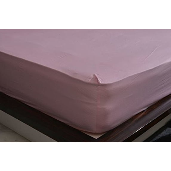 The Great American Store 1PC Solid Fitted Sheet - 1800 Series Brushed Microfiber 13 Inch Deep Pocket - Wrinkle, Fade, Stain Resistant - Hypoallergenic - Twin XL Size Solid Pink
