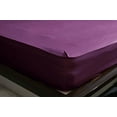 thumbnail image 1 of The Great American Store 1PC Solid Fitted Sheet - 1800 Series Brushed Microfiber 25 Inch Deep Deep Pocket - Wrinkle, Fade, Stain Resistant - Hypoallergenic - Expanded Queen Size Solid Purple, 1 of 4