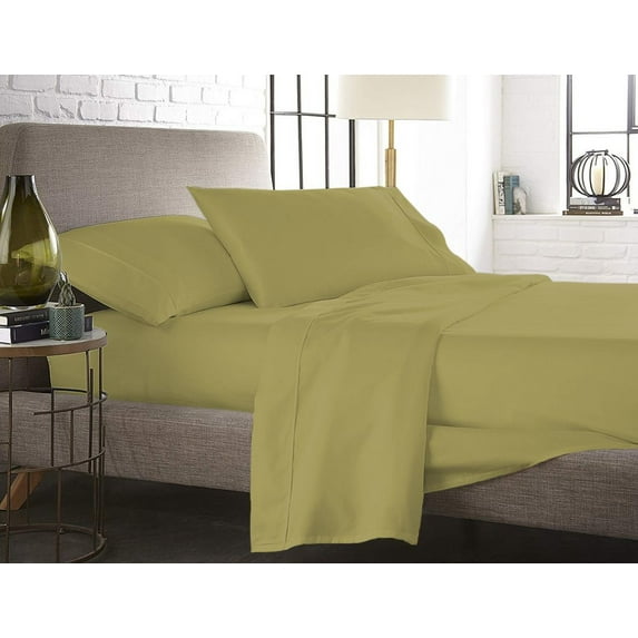The Great American Store- 21 Inch Deep Pocket RV Camper Sheet Set 49 X 74 Solid Beige - 1800 Series Brushed Microfiber - For RV- Trucks, Campers, Airstream, Bus, Boat and Motorhomes