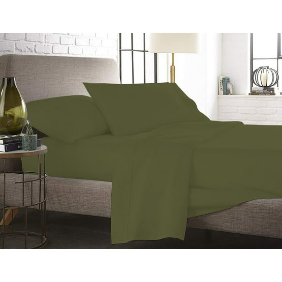 The Great American Store- 4PC (Cal King, Solid Grey) 25 Inch Deep Sheet Set, 600 TC Luxurious Cotton - Easy Care, Fade, Shrink and Wrinkle Resistant Bedding Sheet Set