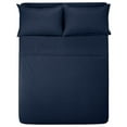 thumbnail image 1 of The Great American Store- 4PC Sheet Set (Full XL, Stripe Navy Blue) 15 Inch Deep, 1800 Series Double Brushed Microfiber - Easy Care, Fade, Shrink and Wrinkle Resistant, 1 of 5