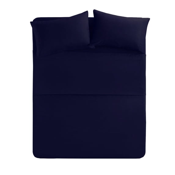 The Great American Store- 5 Inch Deep Pocket RV Camper Sheet Set 72 X 80 Solid Navy Blue - 1800 Series Brushed Microfiber - For RV- Trucks, Campers, Airstream, Bus, Boat and Motorhomes
