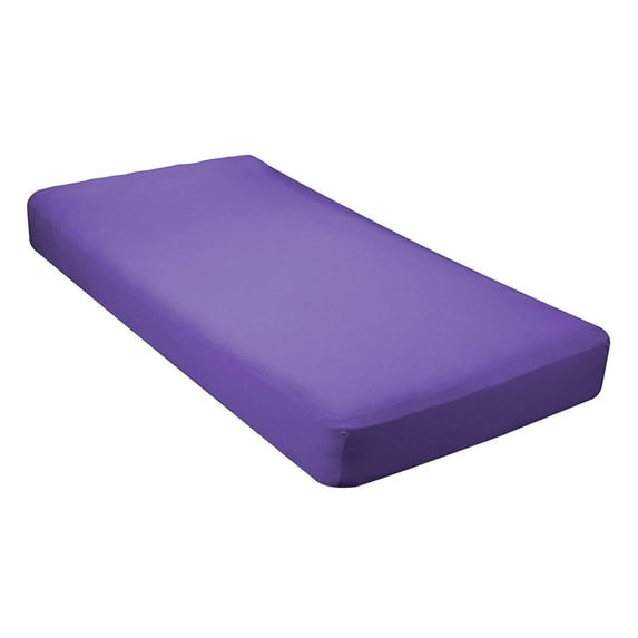 The Great American Store- 600 TC CottonPack of 2 Fitted Sheet / Bottom Sheet 18 Inch Deep Pocket (Solid Lavender, Twin) - ALL ROUND ELASTIC FOR PERFECT FIT