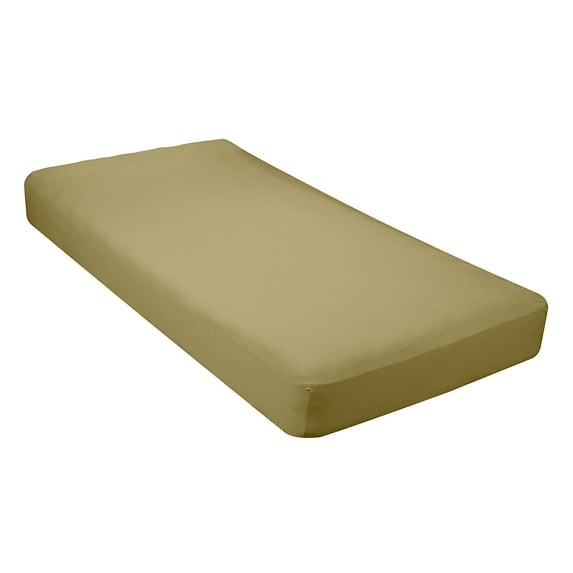 The Great American Store- 600 TC CottonPack of 8 Fitted Sheet / Bottom Sheet 12 Inch Deep Pocket (Solid Taupe, Twin XL) - ALL ROUND ELASTIC FOR PERFECT FIT