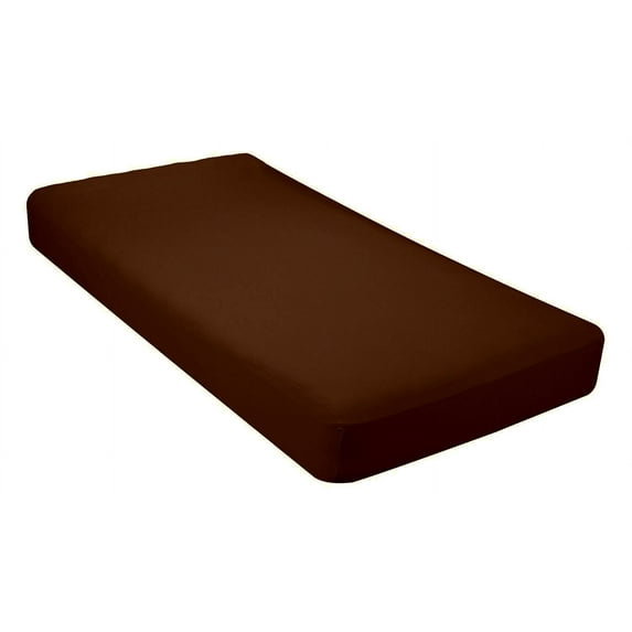 The Great American Store- 600 TC CottonPack of 8 Fitted Sheet / Bottom Sheet 21 Inch Deep Pocket (Solid Chocolate, Twin XXL) - ALL ROUND ELASTIC FOR PERFECT FIT