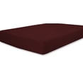thumbnail image 1 of The Great American Store 600 Thread Count 100% Cotton Solid 1PC Fitted Sheet (Full, Burgundy)- Extra Deep Pocket - Fade and Wrinkle Resistant - Hypoallergenic, 1 of 4