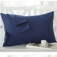 thumbnail image 1 of The Great American Store 600 Thread Count 100% Cotton Solid 2PC Pillowcases (King, Navy Blue) - Best Natural Cotton Super finish Linen, 1 of 4