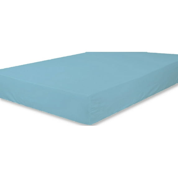 The Great American Store 600 Thread Count 100% Cotton Solid Flat Sheet (Pack of 1, King, Blue)- Top Sheets - Durable Quality - Luxury Bedding