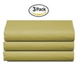 thumbnail image 1 of The Great American Store 600 Thread Count 100% Cotton Solid Flat Sheet (Pack of 3, Full, Taupe)- Top Sheets - Durable Quality - Luxury Bedding, 1 of 5