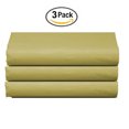 thumbnail image 1 of The Great American Store 600 Thread Count 100% Cotton Solid Flat Sheet (Pack of 3, Twin, Taupe)- Top Sheets - Durable Quality - Luxury Bedding, 1 of 5