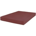 thumbnail image 1 of The Great American Store- 600 Thread Count 100% Egyptian Cotton 1 PC Fitted Sheet / Bottom Sheet 18 Inch Deep Pocket (Solid Burgundy, Twin) - ALL ROUND ELASTIC FOR PERFECT FIT, 1 of 4