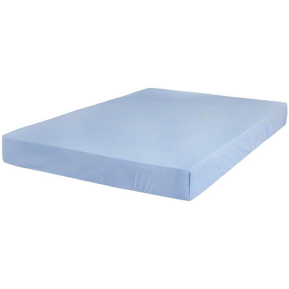 The Great American Store- 600 Thread Count 100% Egyptian Cotton 1 PC Fitted Sheet / Bottom Sheet 24 Inch Deep Pocket (Solid Light Blue, Cal King) - ALL ROUND ELASTIC FOR PERFECT FIT