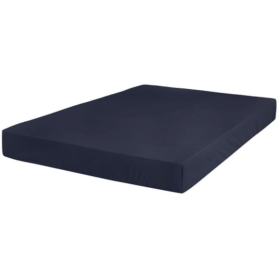 The Great American Store- 600 Thread Count 100% Egyptian Cotton Pack of 4 Fitted Sheet / Bottom Sheet 18 Inch Deep Pocket (Solid Navy Blue, Full) - ALL ROUND ELASTIC FOR PERFECT FIT