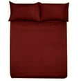 thumbnail image 1 of The Great American Store- 750 TC Super Single Waterbed Sheets Attached (48 x 84) Inch, 100% Natural Cotton, 4 PC Bed Sheet Set, 18 Inch Extra Deep Pocket, Long Staple Cotton (Solid Burgundy), 1 of 4