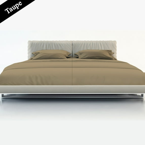 The Great American Store BACK TO SCHOOL COLLECTION 1800 Series Microfiber Solid 5PC Split Sheet Set For Dorm Bed (Cal King, Taupe) - 1800 Series Microfiber - For Boys & Girls