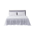 thumbnail image 1 of The Great American Store Bed Sheet Set - 4 Piece Short Queen Solid White Sheets - Super Soft Microfiber 1800 Bedding - Fits Mattress up to 15 Inches - Easy Fit and Wrinkle, Fade, Stain Resistant, 1 of 5