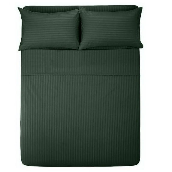 The Great American Store- King Size Attached Waterbed Sheets With 18 Inch Extra Deep Stripe Grey - 1800 Series Microfiber - Soft & Comfortable, Bed Sheets For Waterbed