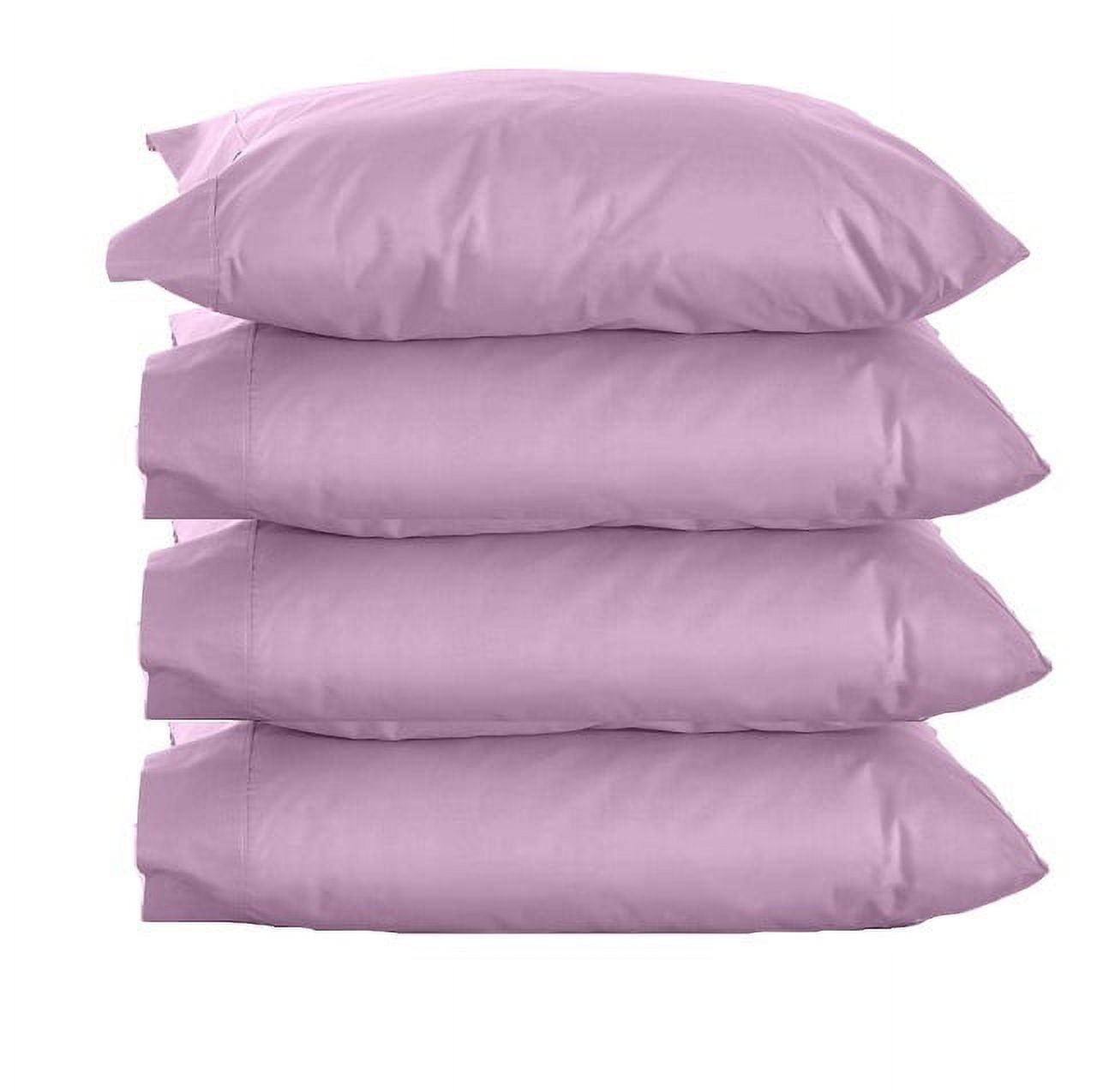 The Great American Store King Size Pillow Cases Solid Lavender 4 Pack Bulk Pillow Cases With