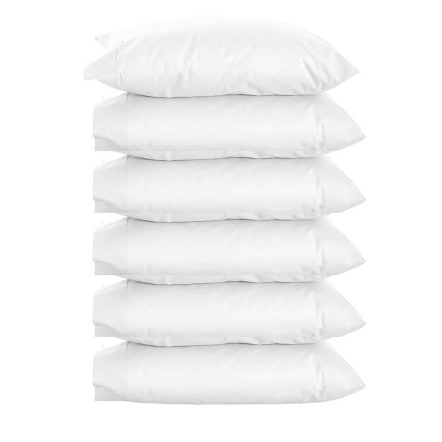 The Great American Store King Size Pillow Cases Solid White 6 Pack Bulk Pillow Cases With