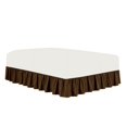 thumbnail image 1 of The Great American Store- Luxurious 1800 Series Brushed 100% Microfiber Easy Fit Gathered Style Ruffled Bed Skirt - 11 Inch Drop Length (Full Size, Solid Chocolate) - Covers Bed Legs & Frame, 1 of 4
