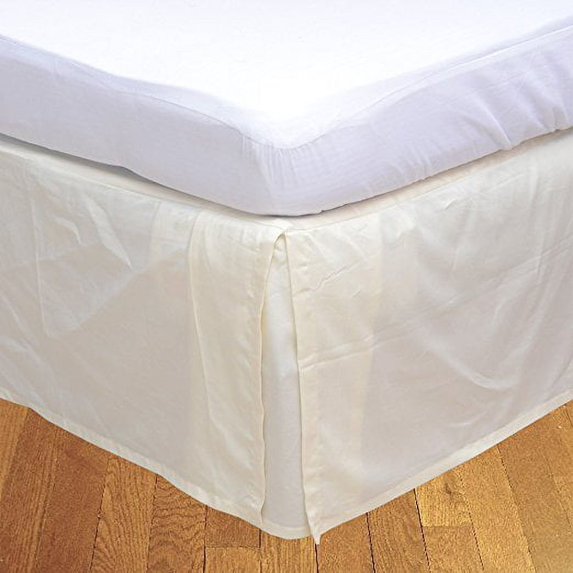 The Great American Store Multiple Sizes & Colors Pleated Bed Skirt with 15” Tailored Drop, (Cal King, Solid Ivory) 600 Thread Count 100% Cotton - Covers Bed Legs and Frame