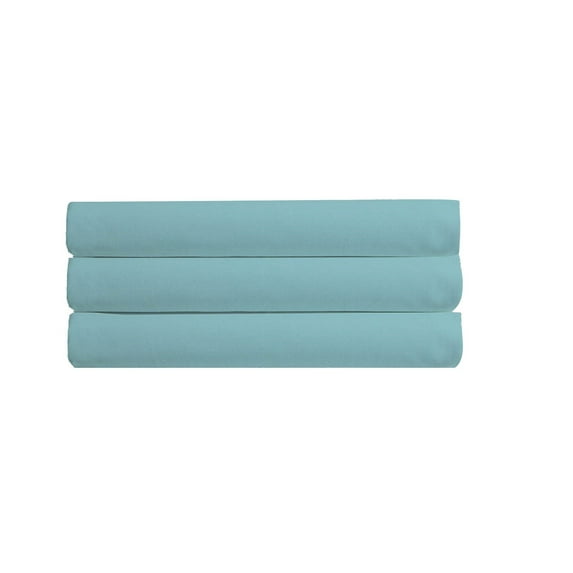 The Great American Store- Pack of 3 - Flat Sheet (Full Size, Solid Light Blue) 1800 Series Superior 100% Microfiber - (Available in Bulk/Dozen) Best for Hotel, SPA, Hospitals - Fade Resistant