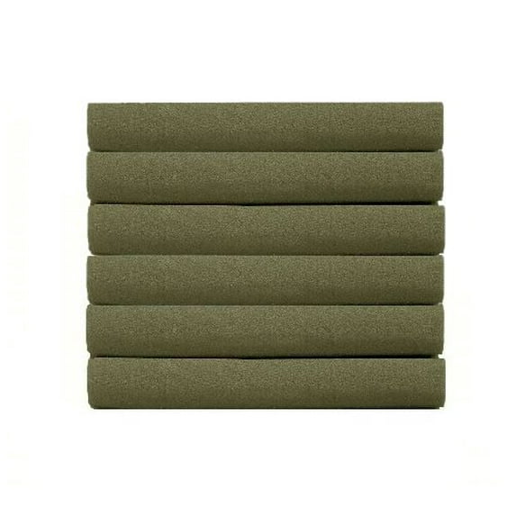 The Great American Store- Pack of 6 - Flat Sheet (Full Size, Solid Grey) 750-Thread-Count 100% Natural Cotton - (Available in Bulk/Dozen) Best for Hotel, SPA, Hospitals - Fade Resistant