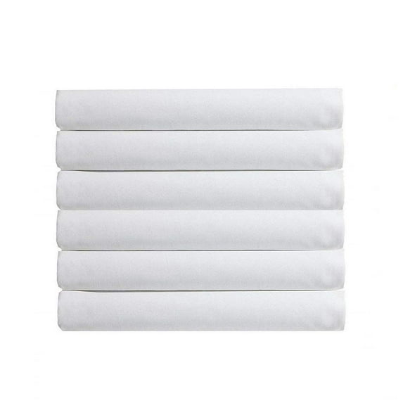 The Great American Store- Pack of 6 - Flat Sheet (Queen Size, Solid White) 600-Thread-Count 100% Superior Cotton - Best for Hotel, SPA, Hospitals - Super Soft & Flat Resistant Top Sheet