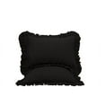 thumbnail image 1 of The Great American Store Premium Collections 2PC Ruffle Pillowshams (22 x 22, Black) 1800 Series Microfiber Wrinkle & Stain Resistant, 1 of 5