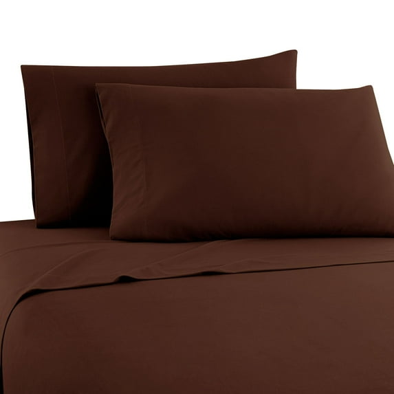 The Great American Store- Super Single Size Attached Waterbed Sheets With 21 Inch Extra Deep Solid Chocolate - 1800 Series Microfiber - Soft & Comfortable, Bed Sheets For Waterbed