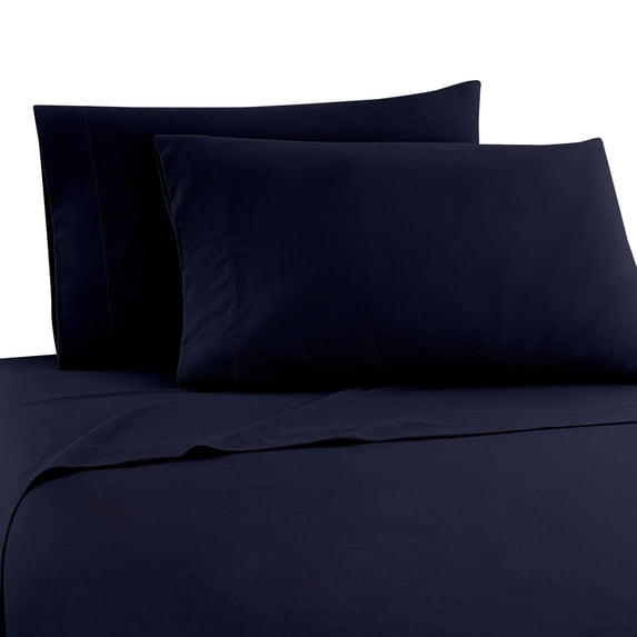 The Great American Store- Super Single Size Un-Attached Waterbed Sheets With 18 Inch Extra Deep Solid Navy Blue - 1800 Series Microfiber - Soft, Comfortable Bed Sheets For Waterbed