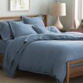 thumbnail image 1 of The Great American Store Ultra-Soft 1800 Series Microfiber Solid 7-Piece - Sheet Set With Duvet Cover - Flat & Fitted Sheet - 2 Pillowcases & 2 Pillow Shams (Full, Blue), 1 of 3