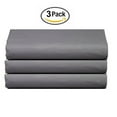 thumbnail image 1 of The Great American Store Ultra-Soft 1800 Series Microfiber Solid Flat Sheet (Pack of 3, Queen, Grey)- Top Sheets - Hypoallergenic - Wrinkle, Fade, Stain Resistant, 1 of 5