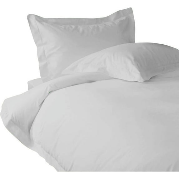 The Great American Store Ultra-Soft 1800 Series Solid 3PC Duvet Set (Full/Queen, White) Soft Duvet Cover Matching 2 Pillow Shams Hotel Quality Hypoallergenic Wrinkle and Fade Resistant
