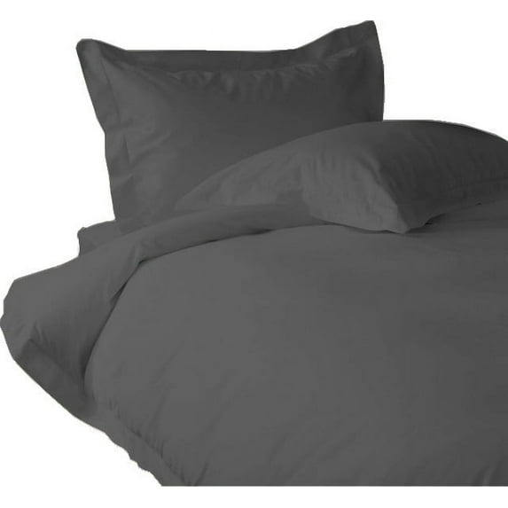 The Great American Store Ultra-Soft 1800 Series Solid 3PC Duvet Set (Twin/Twin XL, Grey) Soft Duvet Cover Matching 2 Pillow Shams Hotel Quality Hypoallergenic Wrinkle and Fade Resistant