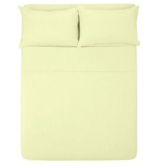 The Great American Store's 1800 Series Double Brushed- Sleeper Sofa Sheets Queen Size (62 x 74 + 6 Inch Deep) - Stripe Ivory - Super Soft, Wrinkle & Fade Resitant Sofa Bed Sheets