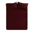 thumbnail image 1 of The Great American Store's 600 TC Cotton- Sleeper Sofa Sheets Queen Size (62 x 74 + 10 Inch Deep) - Solid Burgundy - Super Soft, Fade Resistant Sofa Bed Sheets, 1 of 5