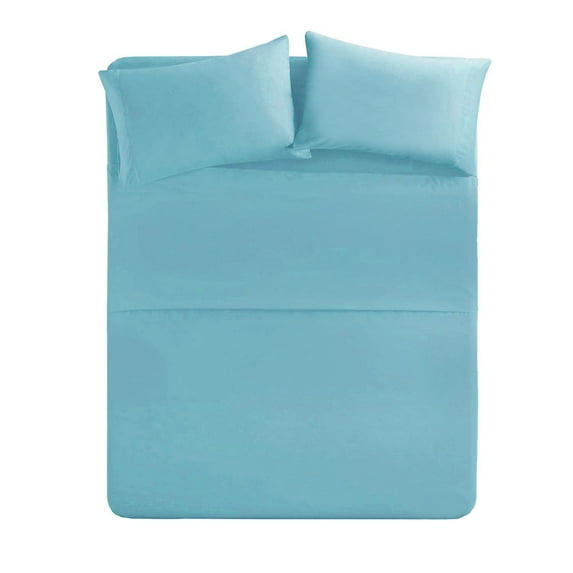 The Great American Store's 600 TC Cotton- Sleeper Sofa Sheets Queen Size (62 x 74 + 15 Inch Deep) - Solid Blue - Super Soft, Fade Resistant Sofa Bed Sheets