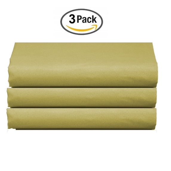 The Great American Store's Ultra-Soft 1800 Series Microfiber Solid Fitted Sheet Side Pocket/Pouch Organizer (Pack of 3, Twin XL, Taupe)- Fade and Wrinkle Resistant - Hypoallergenic