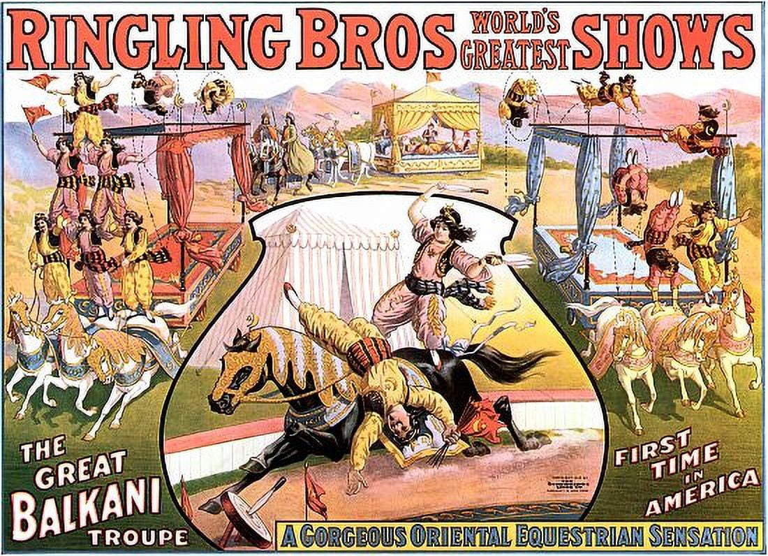 The Great Balkani Troupe Circus Canvas Art - (36 x 54)