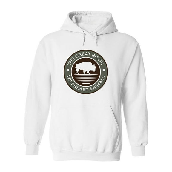 The Great Bison, Wildbeast  Hoodie Men -Image by Shutterstock, Male Large